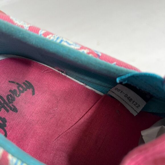 y2k Vintage Ed Hardy Pink Flower Orchid Painted Slip On Sneakers Size 10 - Picture 10 of 11